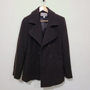 Croft & Barrow Brown Wool Coat Women's